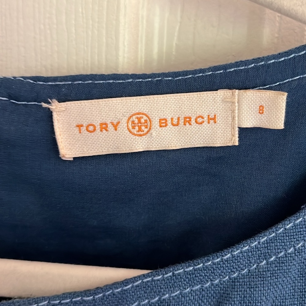 Tory Burch linen blend dress size 8 - Picture 2 of 6